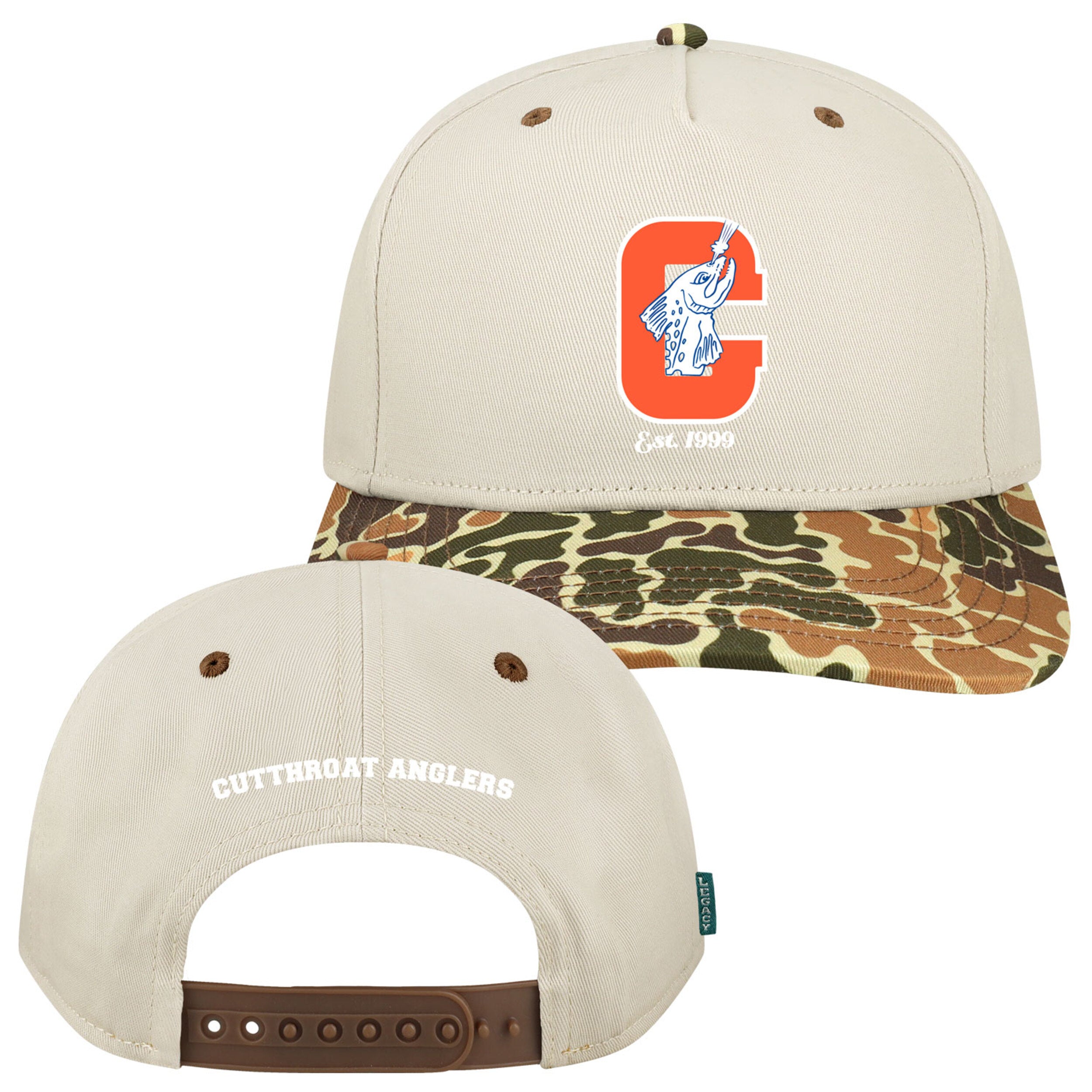 Legacy Heritage Twill Hat Stone/Duck Camo - “CA Athletics” Jacob