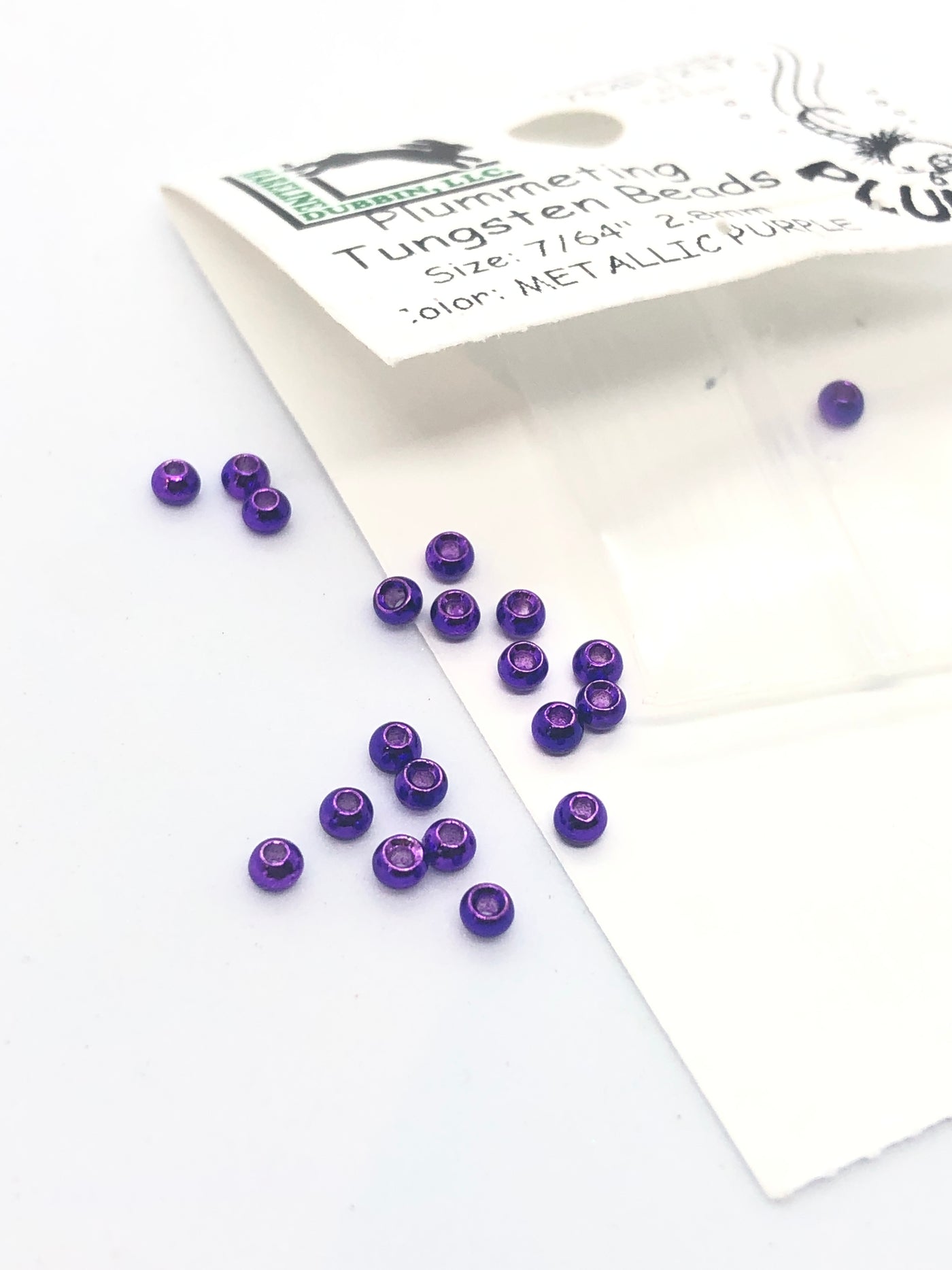 Hareline Dubbin Plummeting Tungsten Beads Metallic Purple
