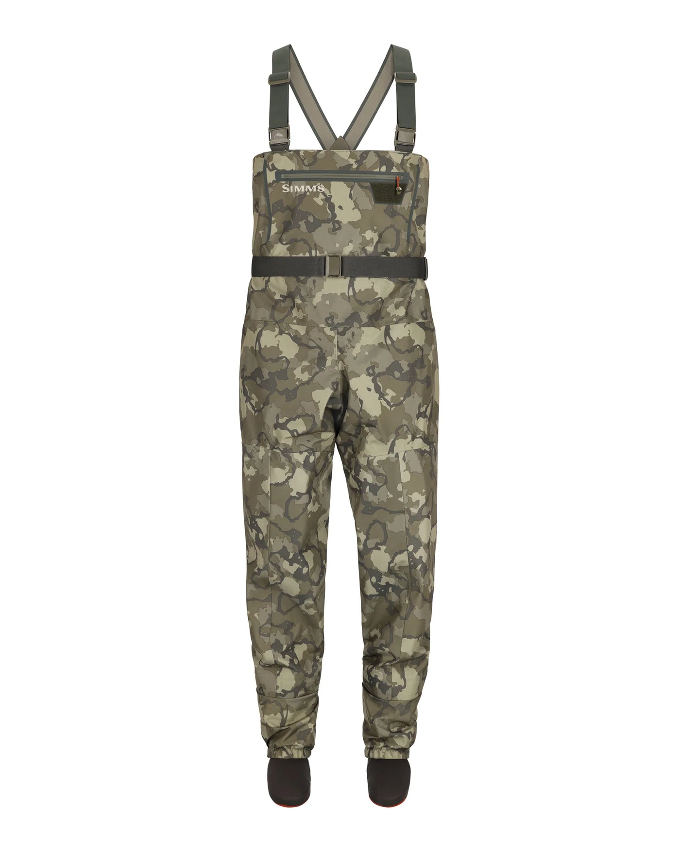 Simms Tributary Stockingfoot Waders-Regiment Camo Olive Drab