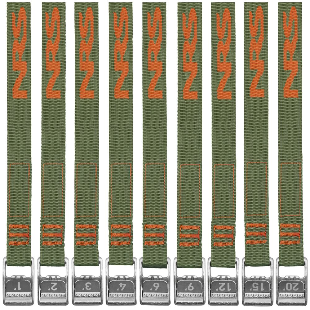 NRS Heavy Duty Tie-Down Straps Forest Green