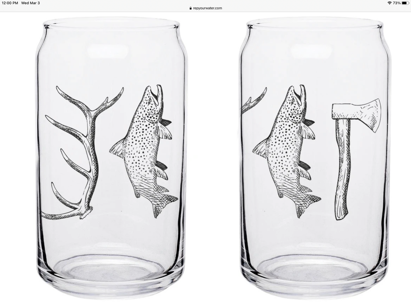 Rep Your Water Beer Can Glass