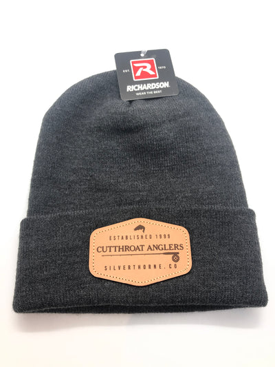 Richardson Sports Beanie With Cutthroat Anglers Leather Patch