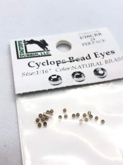 Hareline Dubbin Brass Cyclops Beads