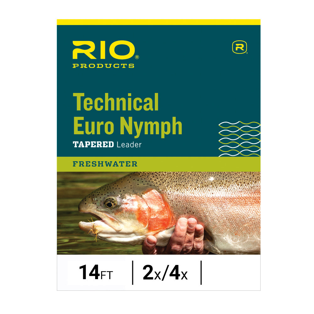 Rio Technical Euro Nymph Leader w/ Tippet Ring 14ft 2x/4x