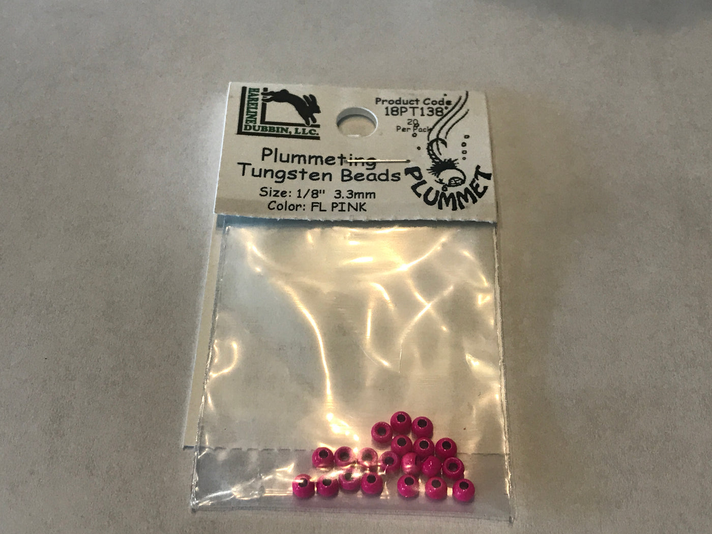 Hareline Dubbin Plummeting Tungsten Beads Fl. Pink
